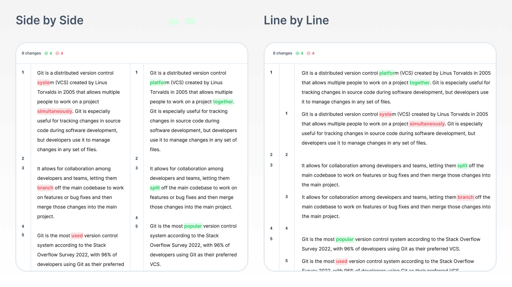 Clear Text Comparison